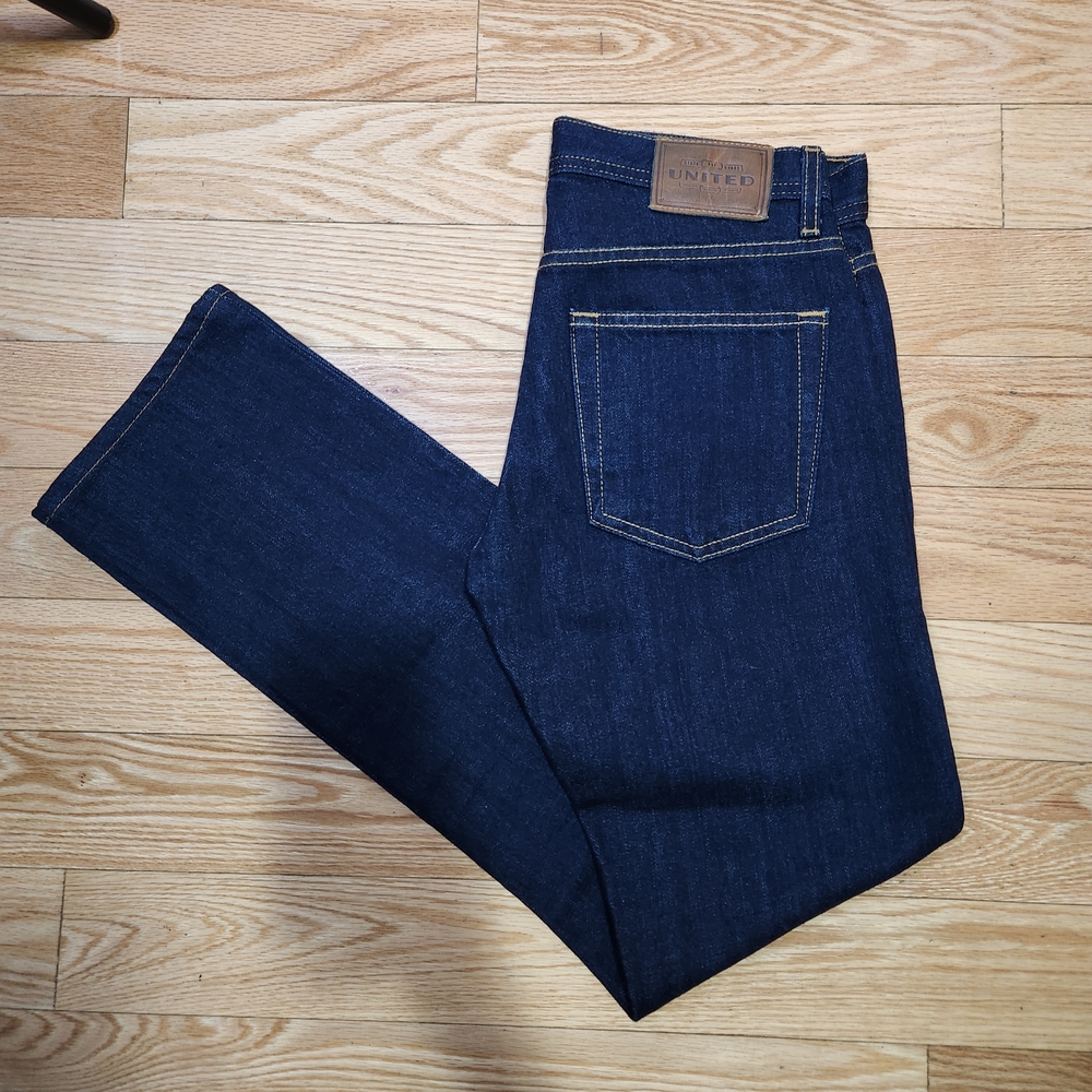 United Jeans Deep Indigo Straight Size 29 Made In Canada